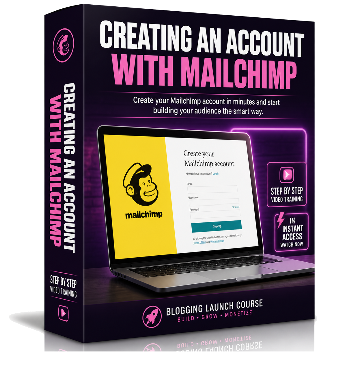 Creating an account with mailchimp