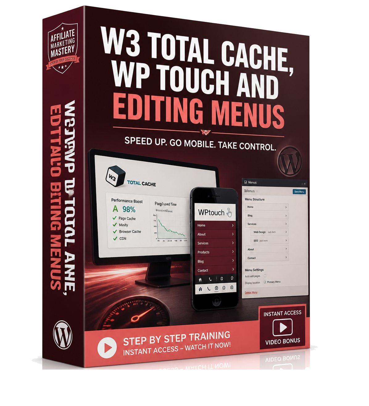 W3 Total Cache, WP Touch and Editing Menus