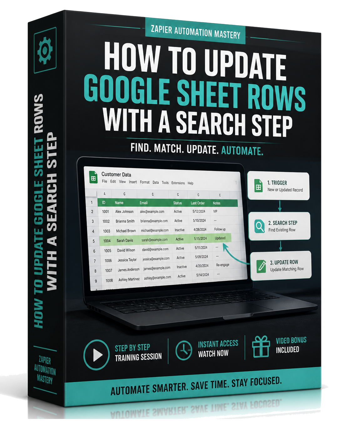 How to Update Google Sheet Rows with a Search Step